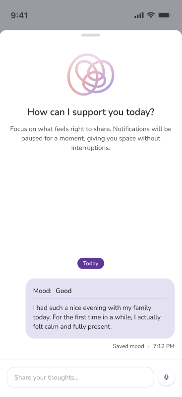 Safespace AI self-reflection chatbot